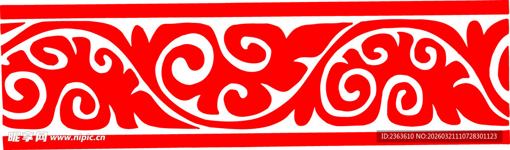 红色中式传统花纹图案