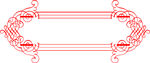 红色花纹边框装饰图案