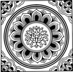 传统中式圆形花纹图案