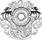 传统中式圆形吉祥花纹图案