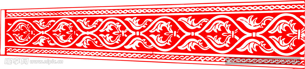 红色精美花纹图案装饰