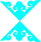 蓝白祥云图案设计元素