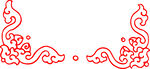 中式红色花纹边框图案