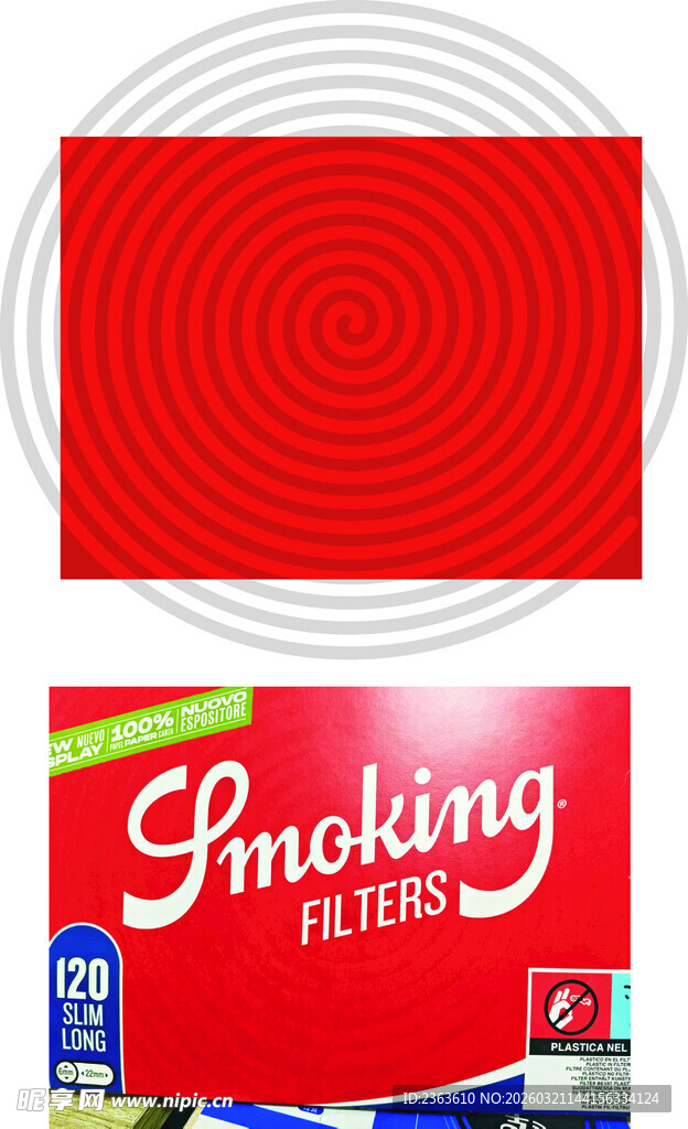 红色抽象有害警示素材