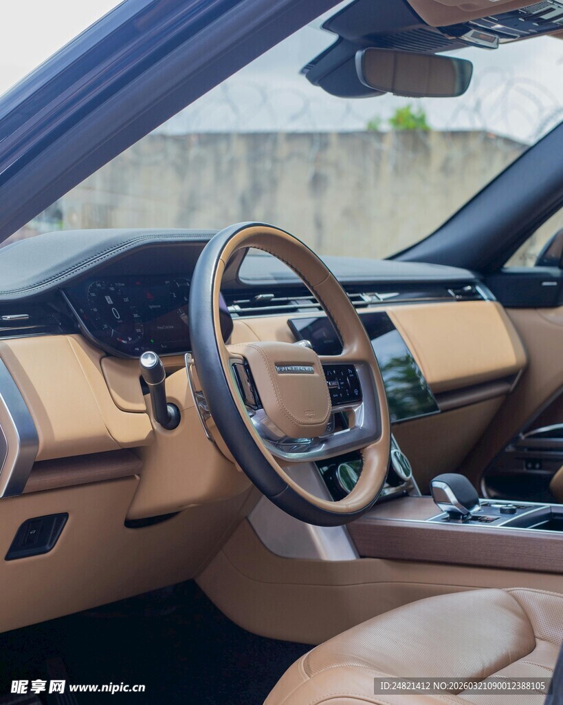 豪华汽车内饰精致细节