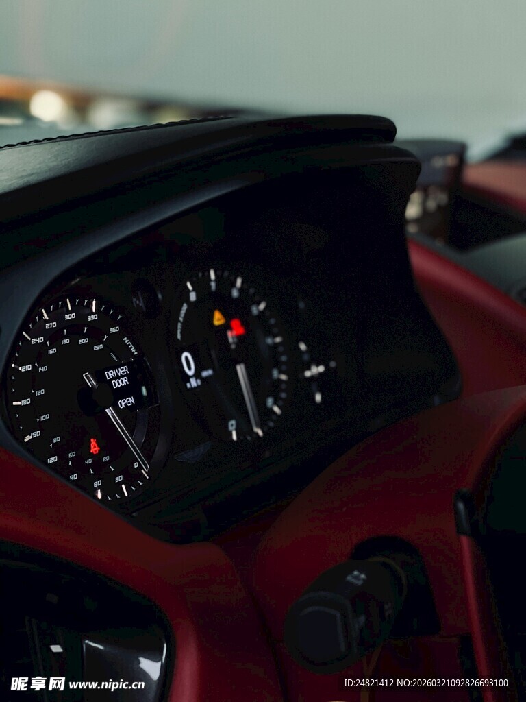 汽车仪表盘特写