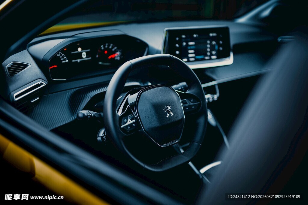 汽车内部驾驶舱精致细节