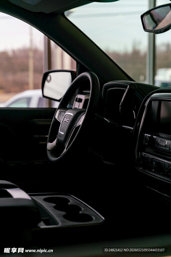 车内驾驶视角内饰特写