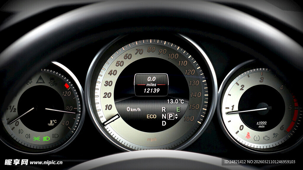 汽车仪表盘特写