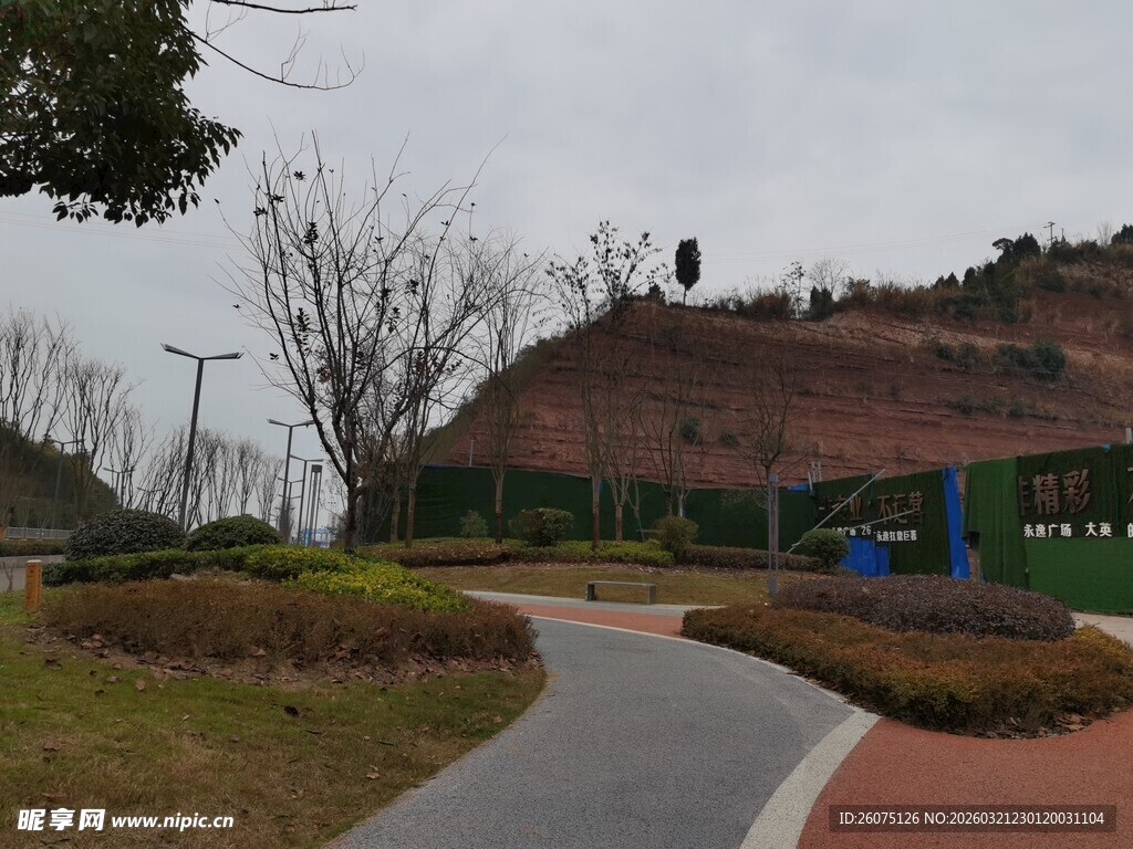 公园中的蜿蜒小径