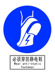 必须穿防静电鞋