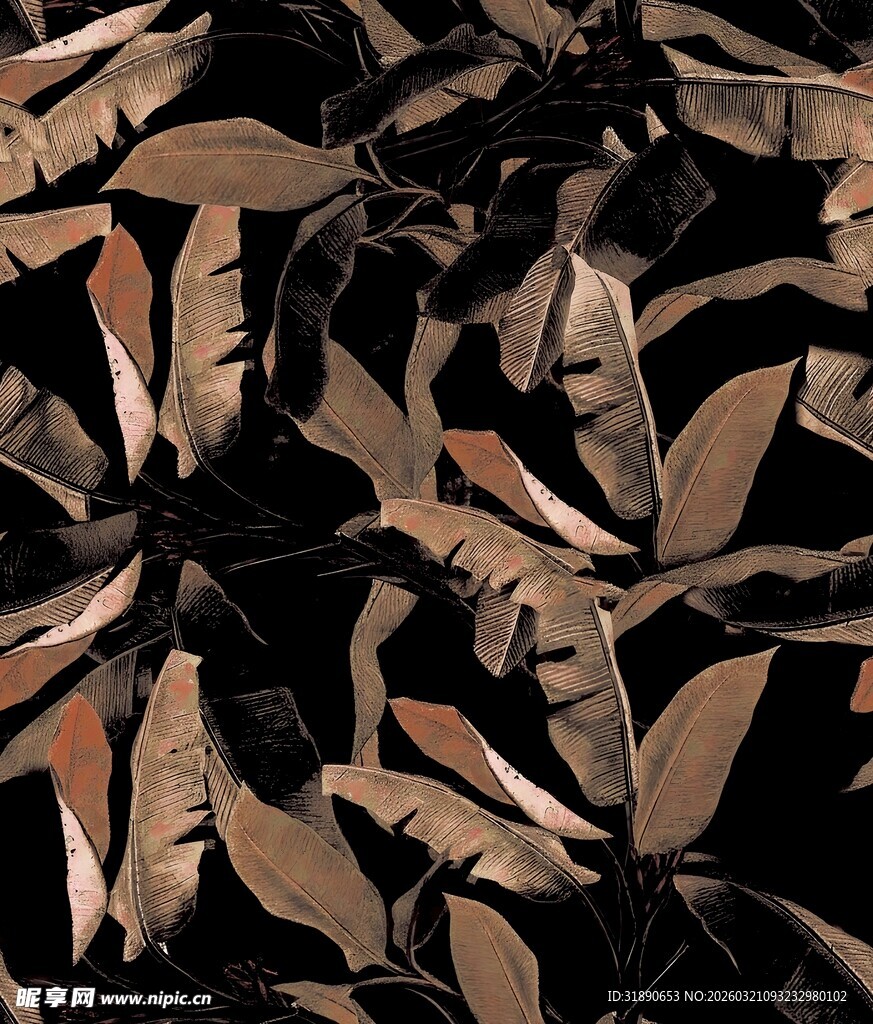 芭蕉叶数码印花