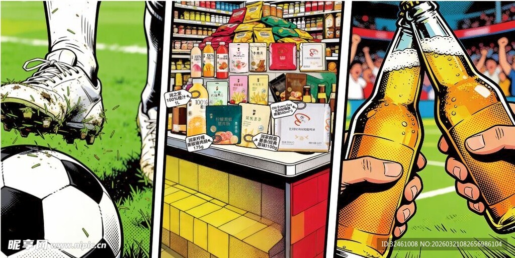 足球赛场边的零食售卖车