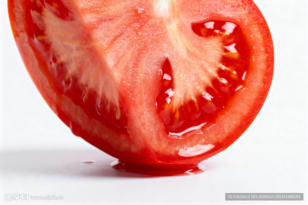 切开的新鲜多汁红番茄