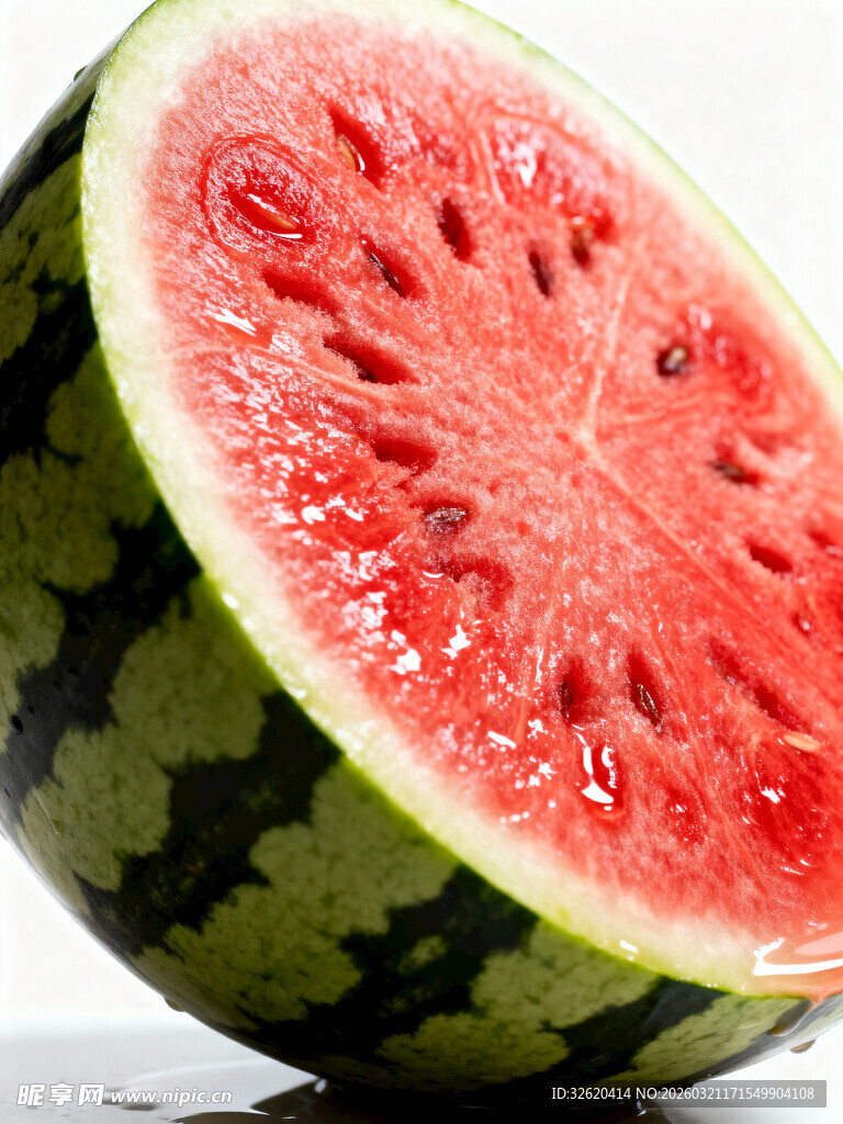 切开的新鲜多汁红瓤西瓜
