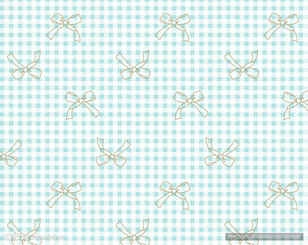 浅蓝色格纹花卉图案背景