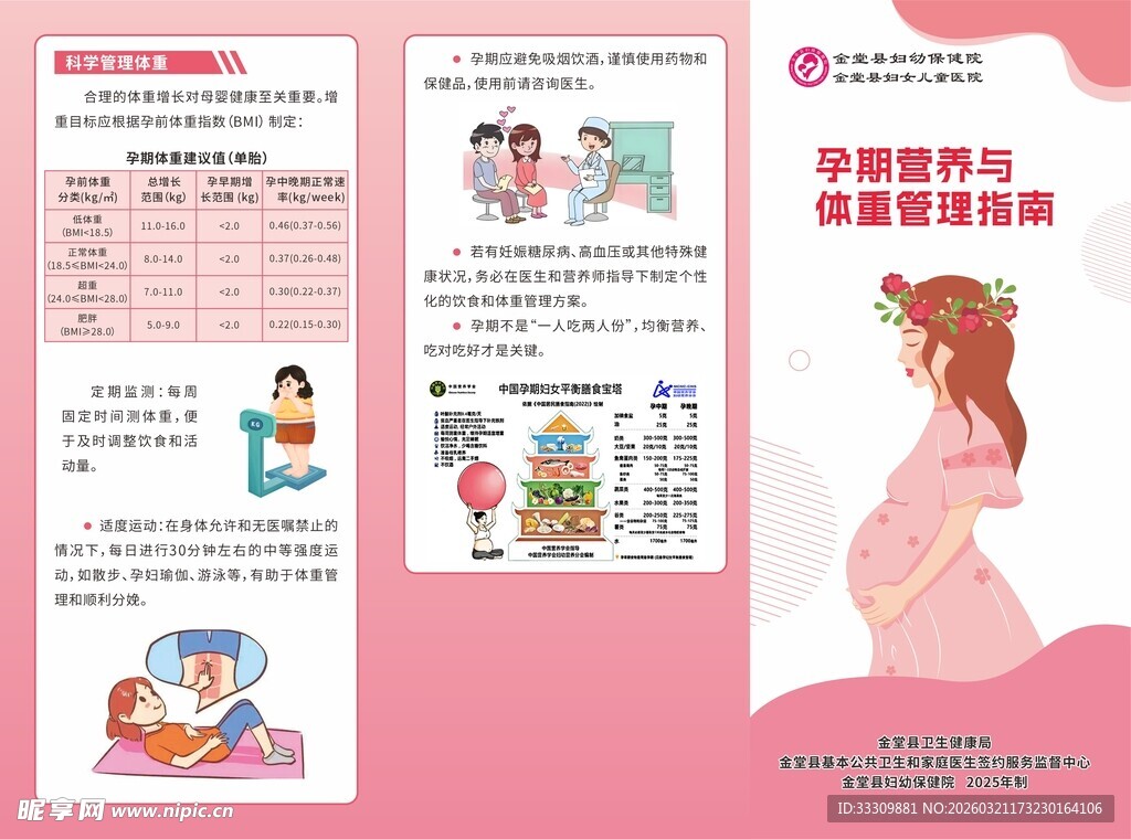 孕期保健知识宣传页