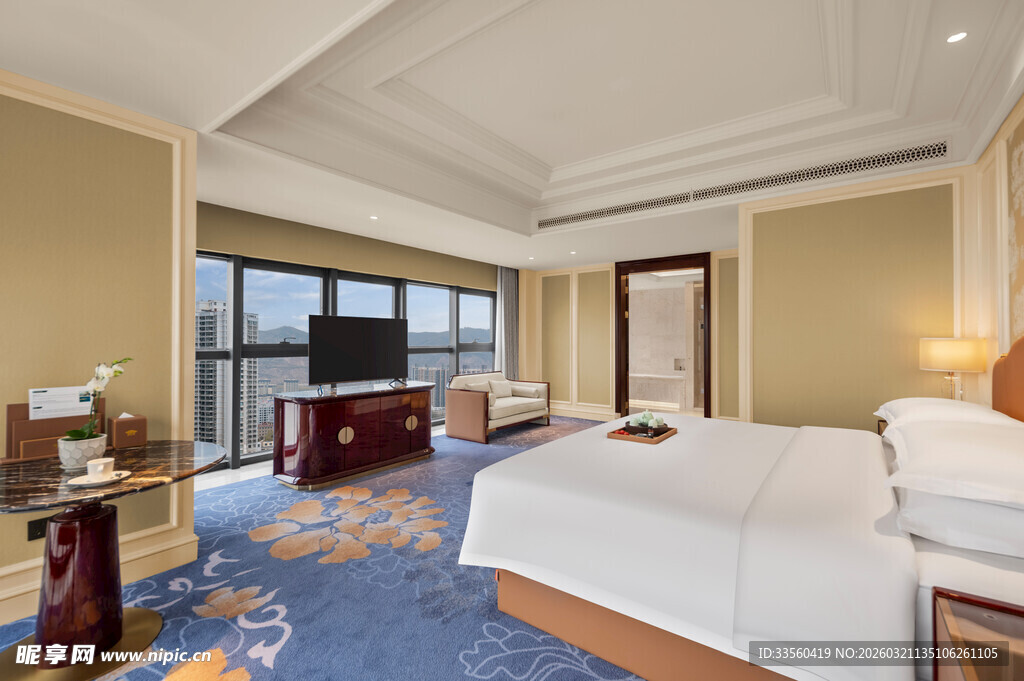 豪华酒店客房内景展示