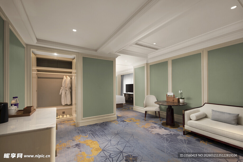 豪华现代风格卧室室内场景