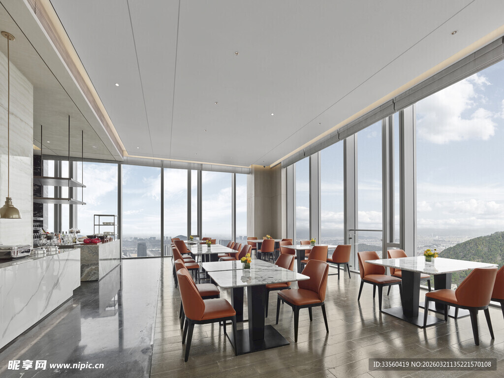 现代简约风餐厅室内景观
