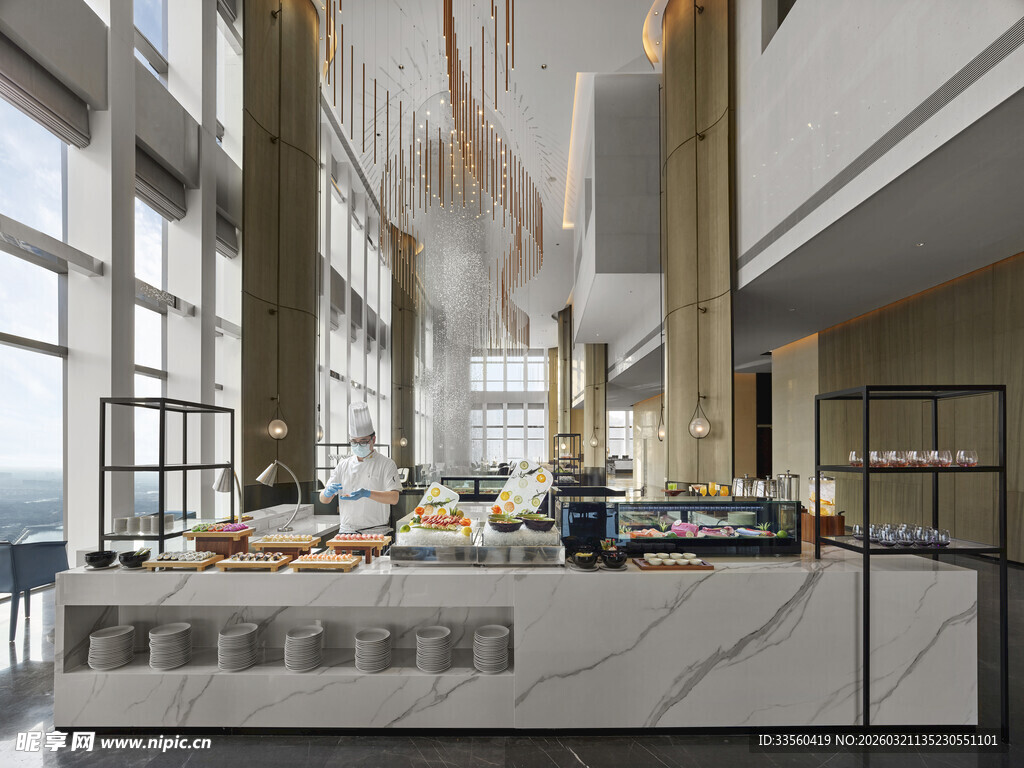 现代大气的室内接待空间