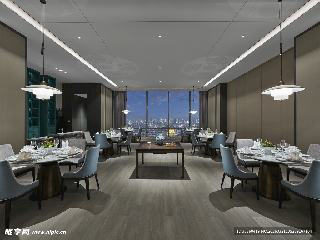 现代风格餐厅室内优雅景致