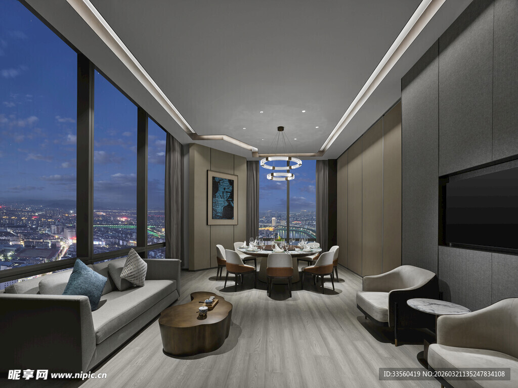 现代豪华客厅室内景观