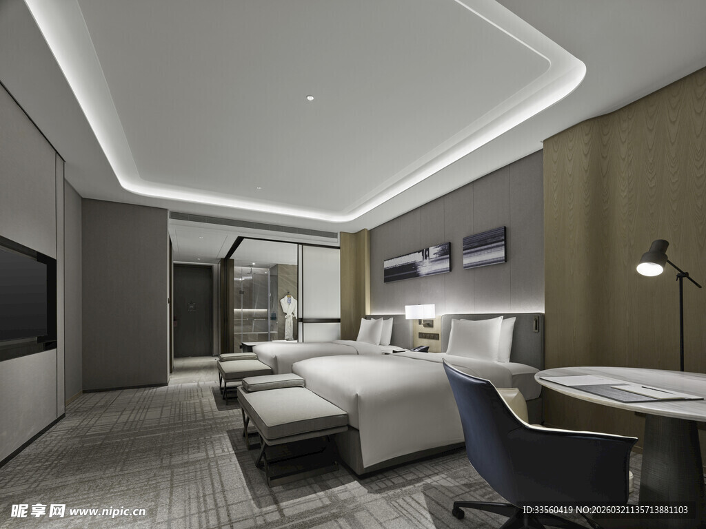 现代简约风格豪华酒店客房