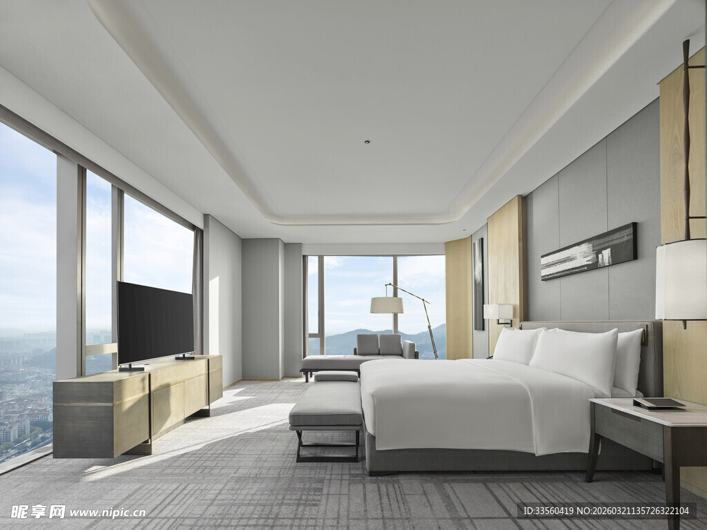 现代豪华海景酒店客房