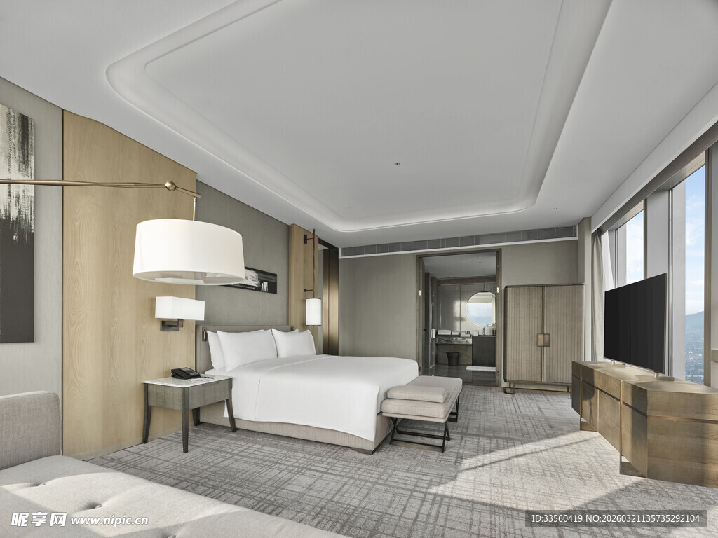 豪华现代风格酒店客房