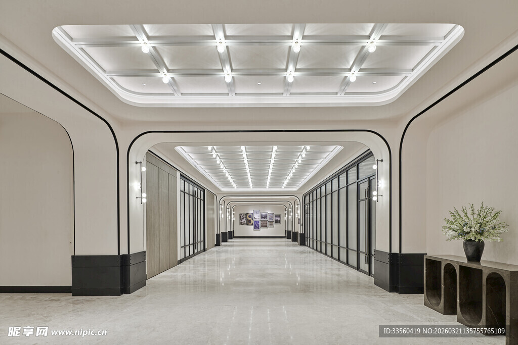 现代风格宽敞走廊空间