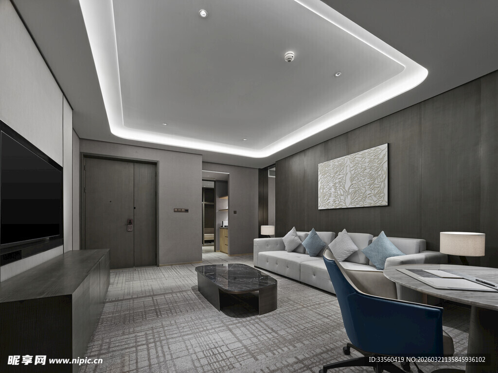 现代简约风格的办公休息空间