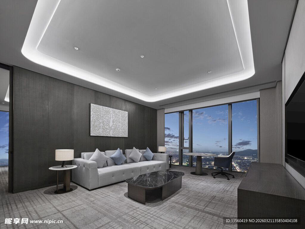 现代简约风豪华客厅空间