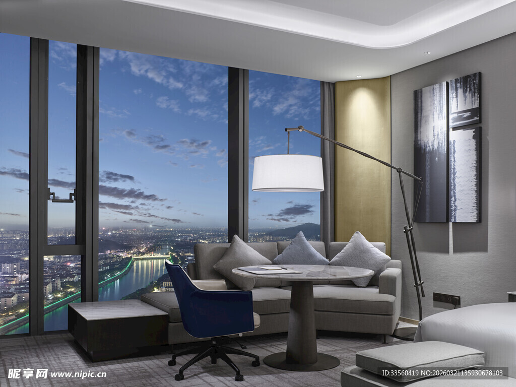 现代简约风格豪华观景客厅