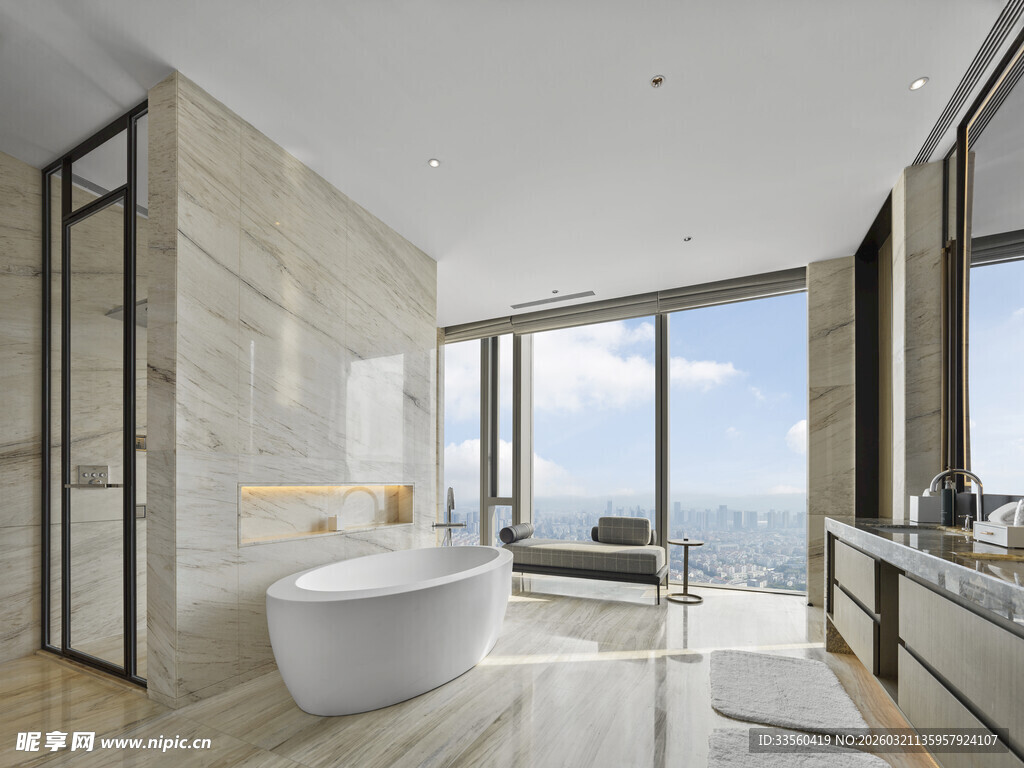 现代简约风豪华浴室空间