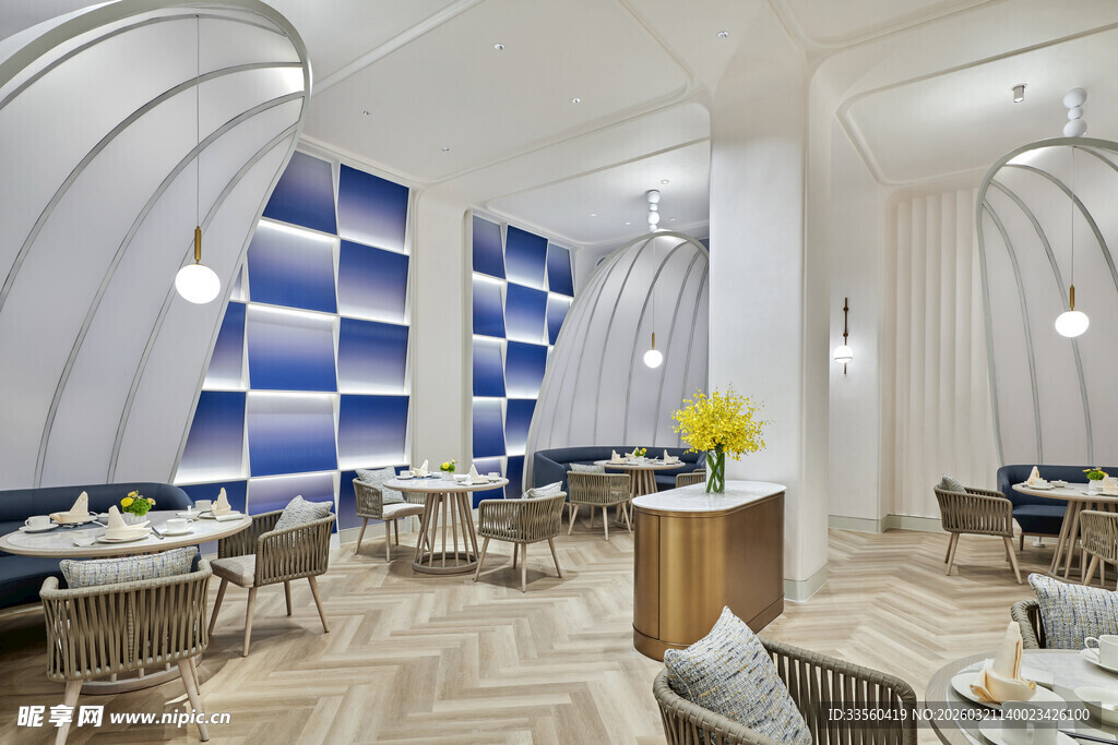 现代优雅风格的室内餐厅空间