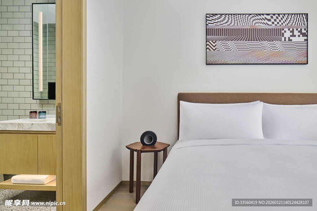 简约现代风格卧室一角