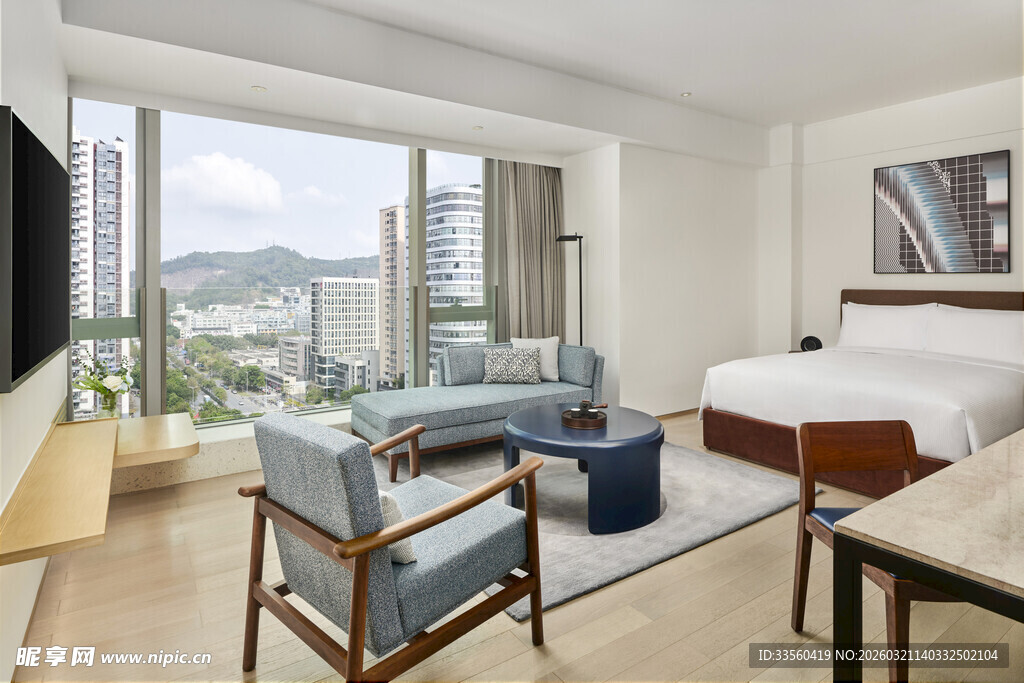 现代简约风舒适酒店客房