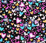 多彩爱心图案背景