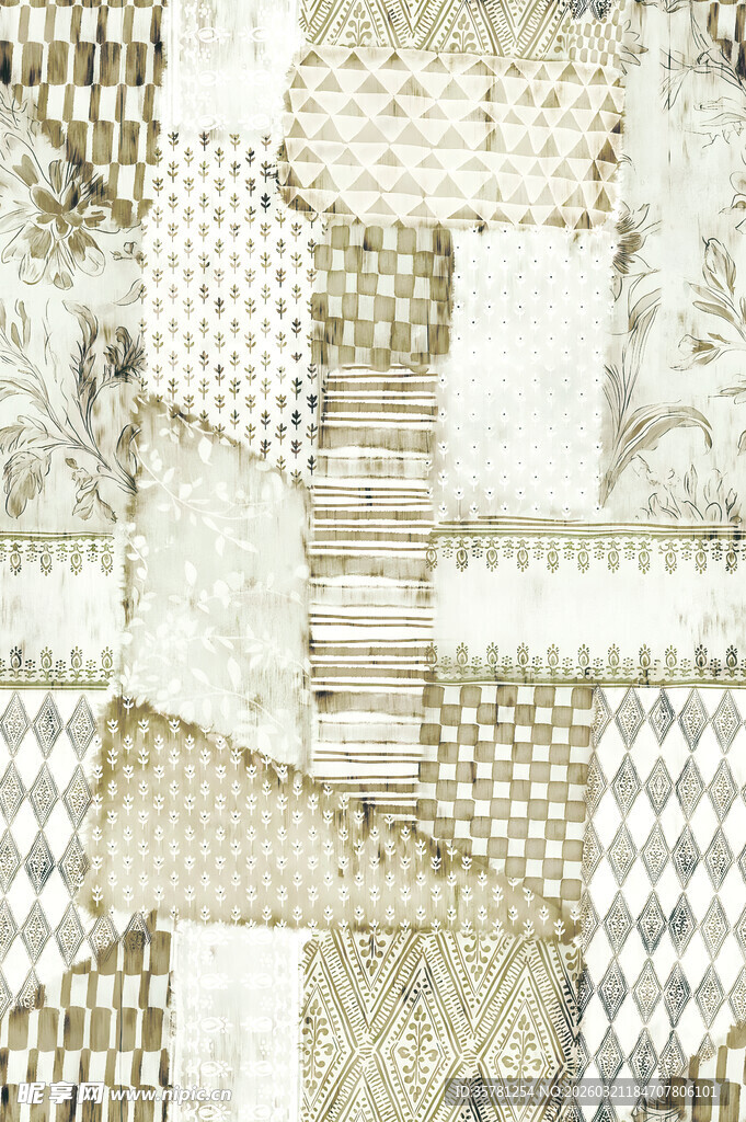 复古几何拼接图案纹理