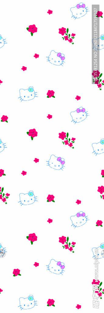 粉色心形花卉图案背景