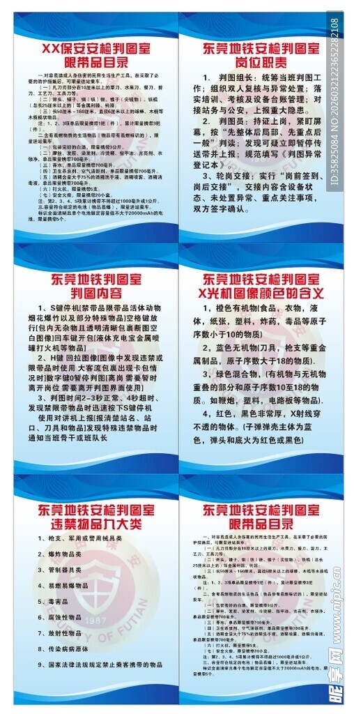 地铁安检安全生产知识宣传海报