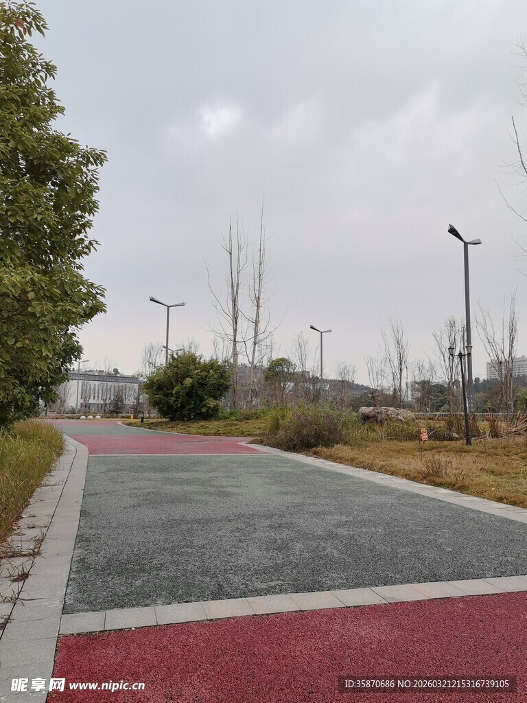 城市中色彩鲜明的道路景观