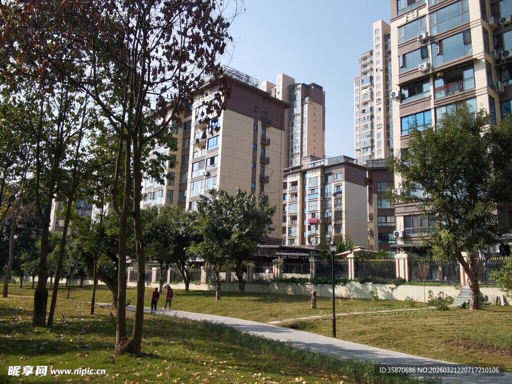 现代小区的宜人绿化景观