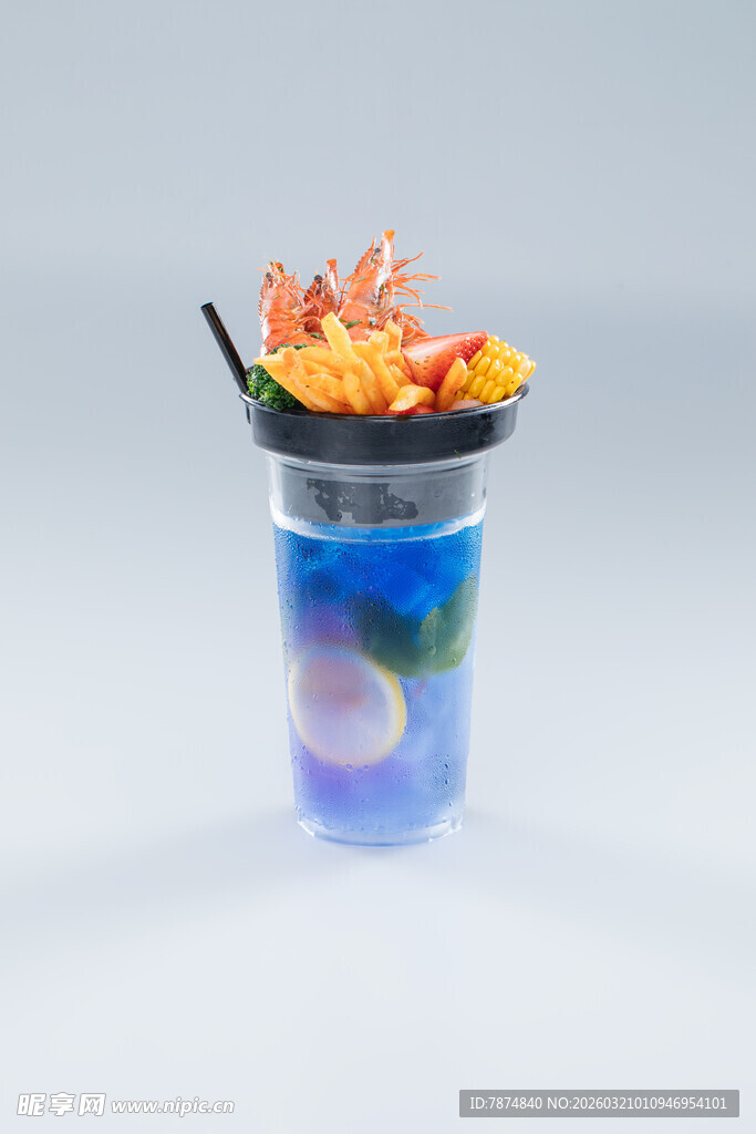 多彩杯装创意海鲜茶