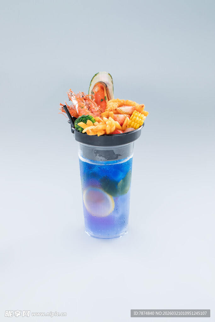 创意海鲜杯装料理