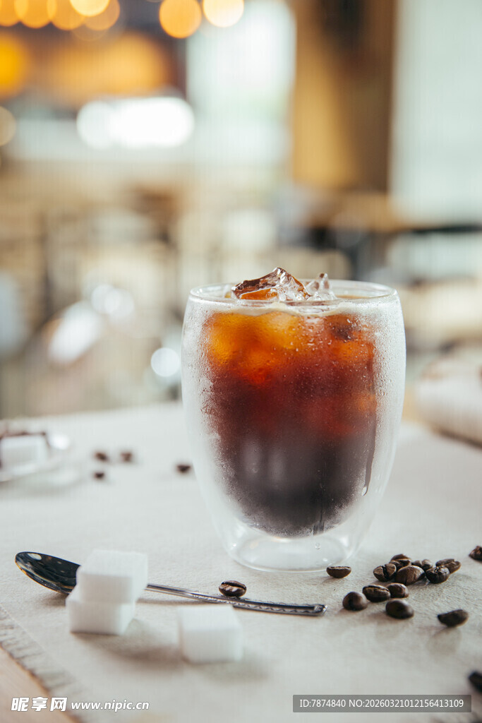 冰咖啡特写 尽显清凉质感