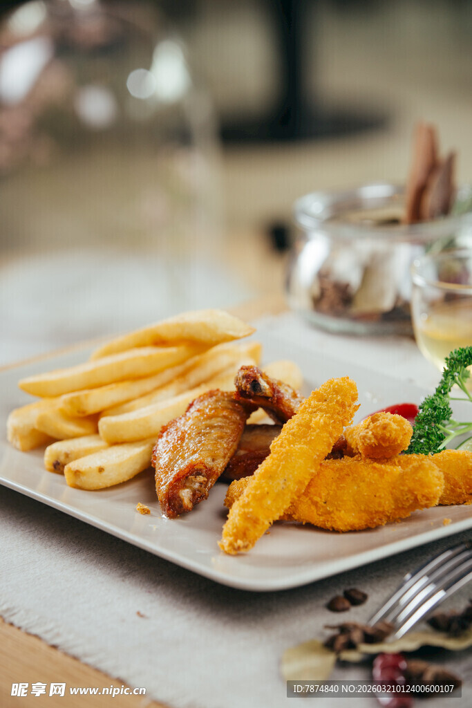 美味西式炸物拼盘
