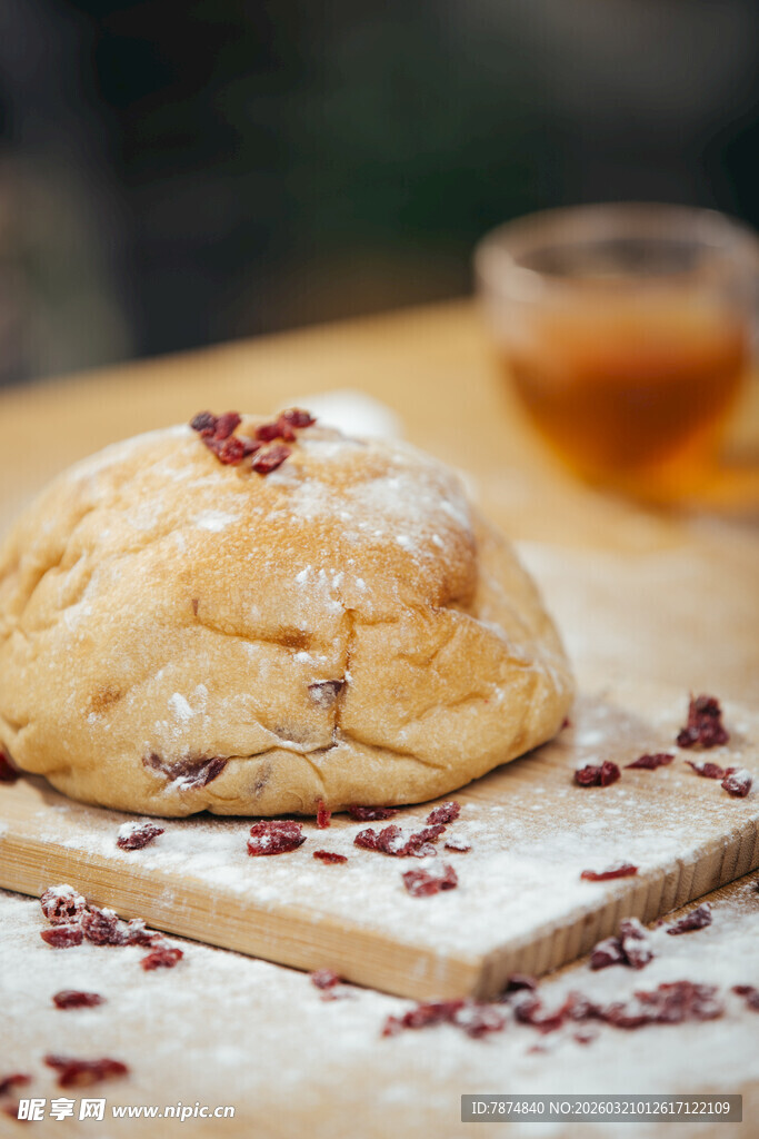 美味蔓越莓面包 散发诱人香