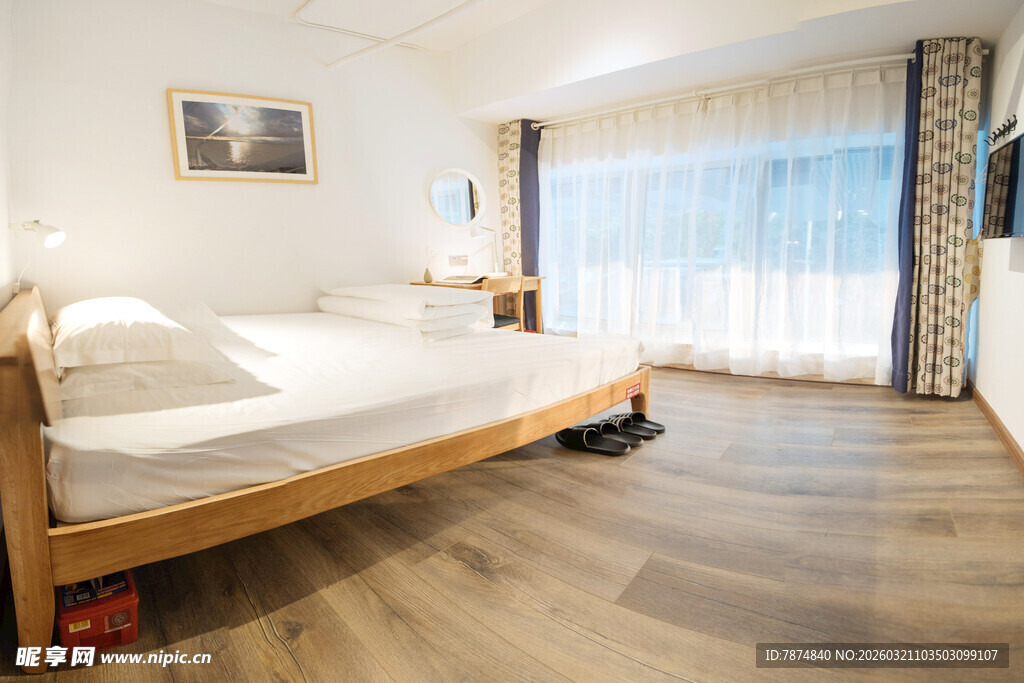 简约温馨卧室室内场景